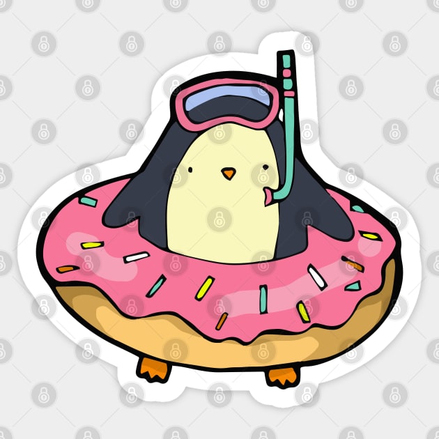 Donut penguin Sticker by Origami Studio